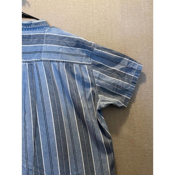 Faded Glory Shirt Men's 2XL Blue Striped Button Down - Picture 10 of 12